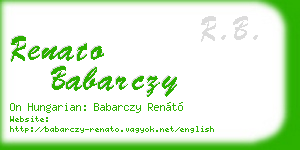 renato babarczy business card